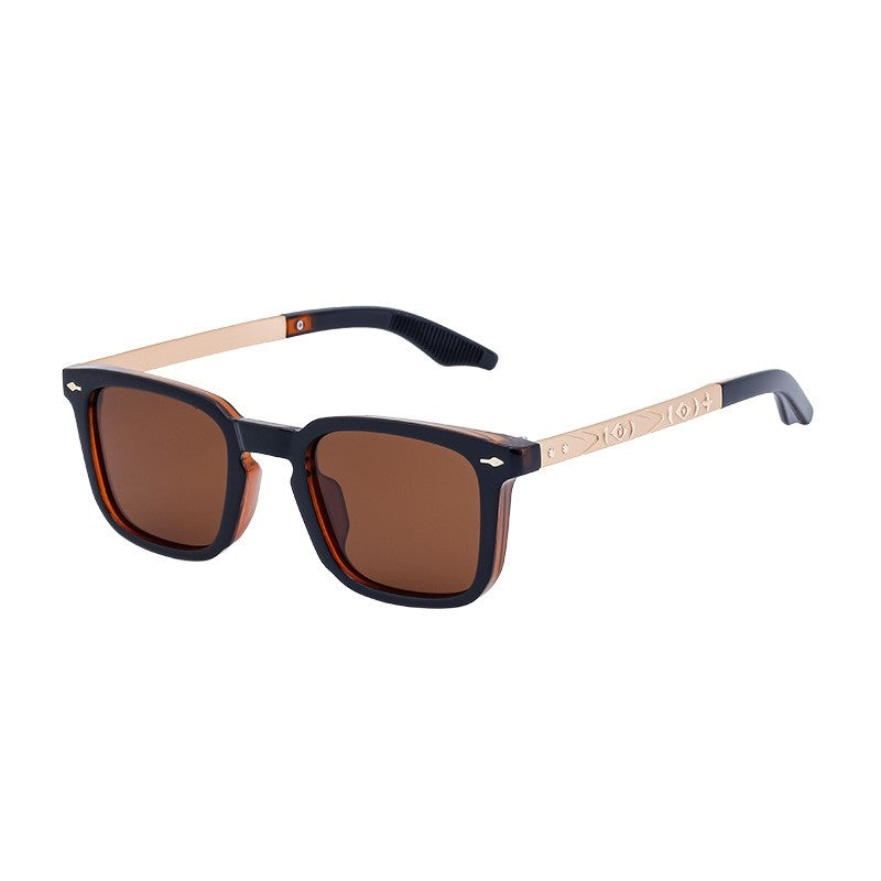 UV400 Unisex Full Square Frame Polarized Outdoor UV Protection Sunglasses