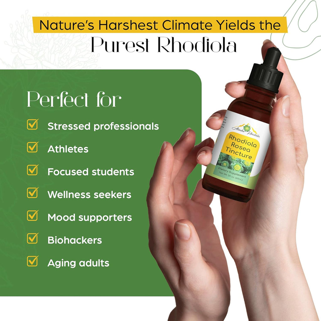 Rhodiola Rosea Tincture – Alaska Grown Herbal Extract (2 oz)
