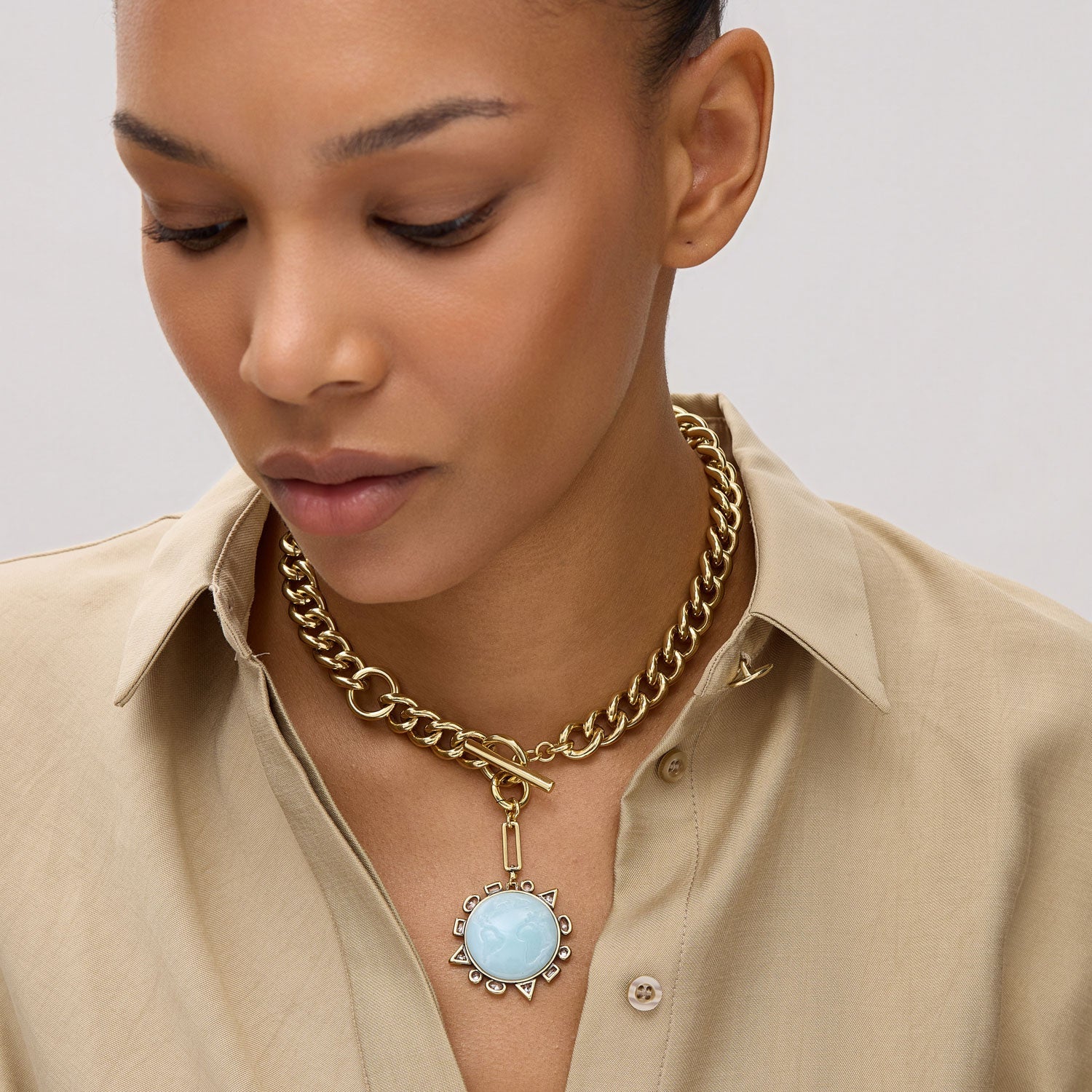 Odyssey Necklace Blue Gold