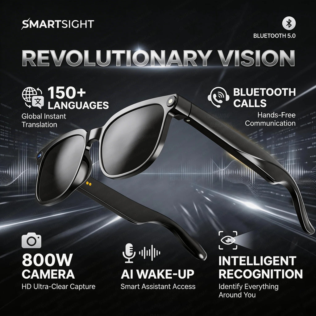 4K 8MP Smart Glasses Men HD Camera 150+Language Translation ChatGPT WIFI Video Recording Bluetooth CallAudio Glasses Women