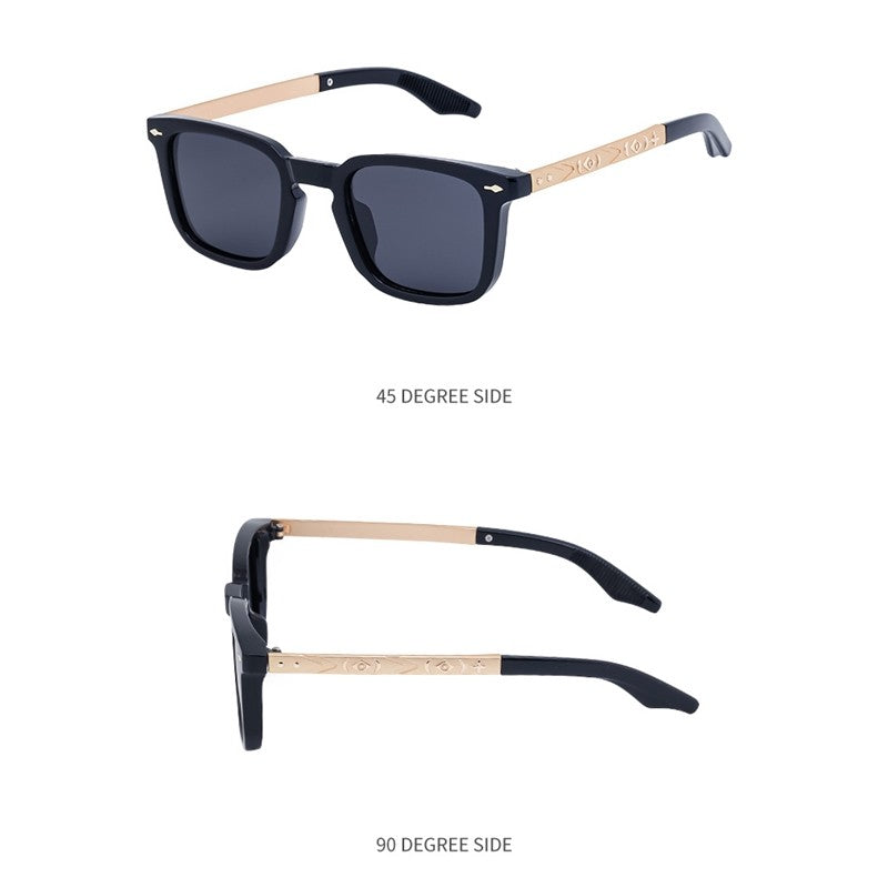 UV400 Unisex Full Square Frame Polarized Outdoor UV Protection Sunglasses