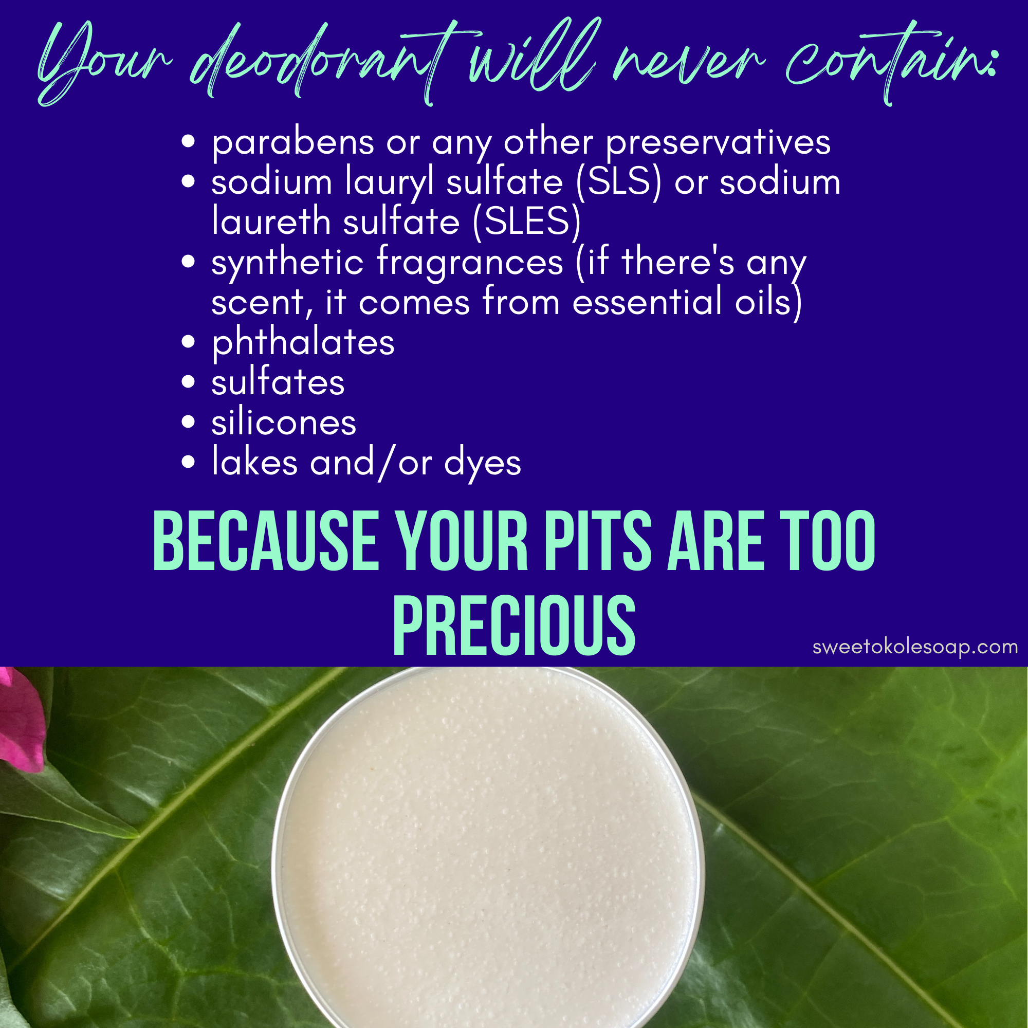 Natural Deodorant for Sensitive Skin, Unscented Ultra-Gentle